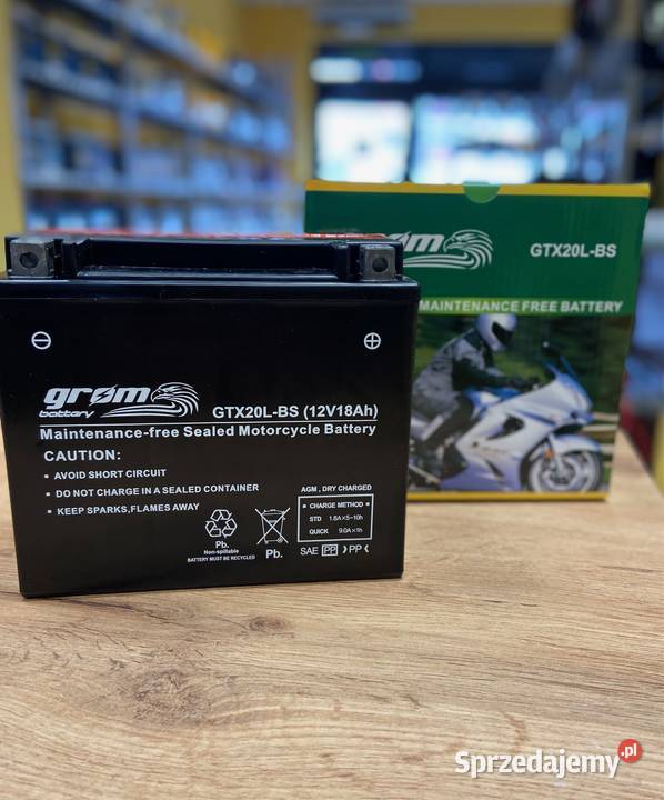 Akumulator motocyklowy GROM GTX20LBS YTX20LBS Płock