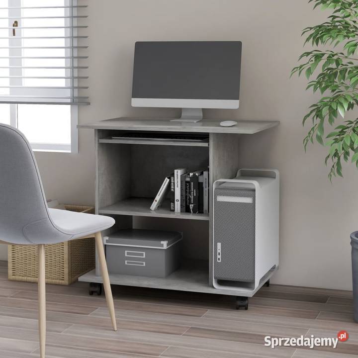 vidaXL Biurko komputerowe szarość betonu Warszawa sprzedam
