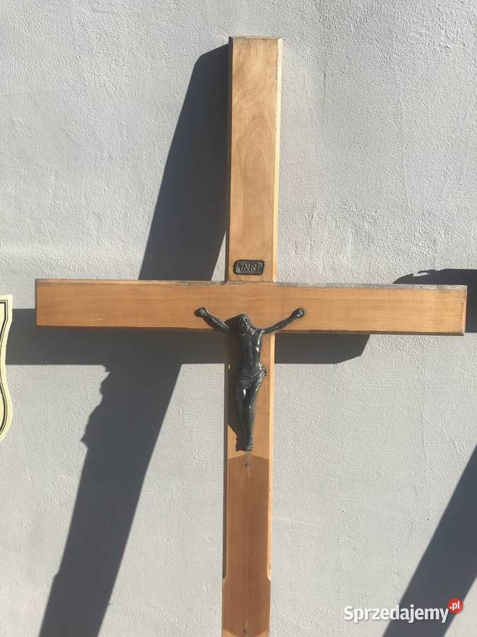 Krzyż drewniany nagrobny grobu Wrocław Psie Pole