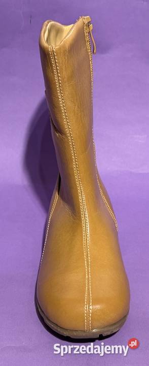 Beżowe ocieplane dziewczęce kozaki rozmiar 31 Żyrardów