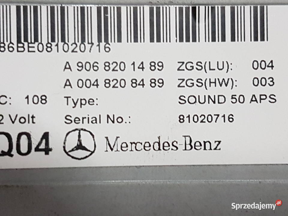 MERCEDES SPRINTER W906 CRAFTER RADIO NAVI Turek sprzedam