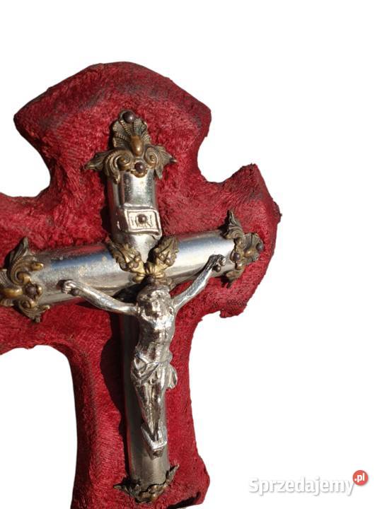 Stara przedwojenna kropielnica ścienna z krzyżem śląskie Cieszyn