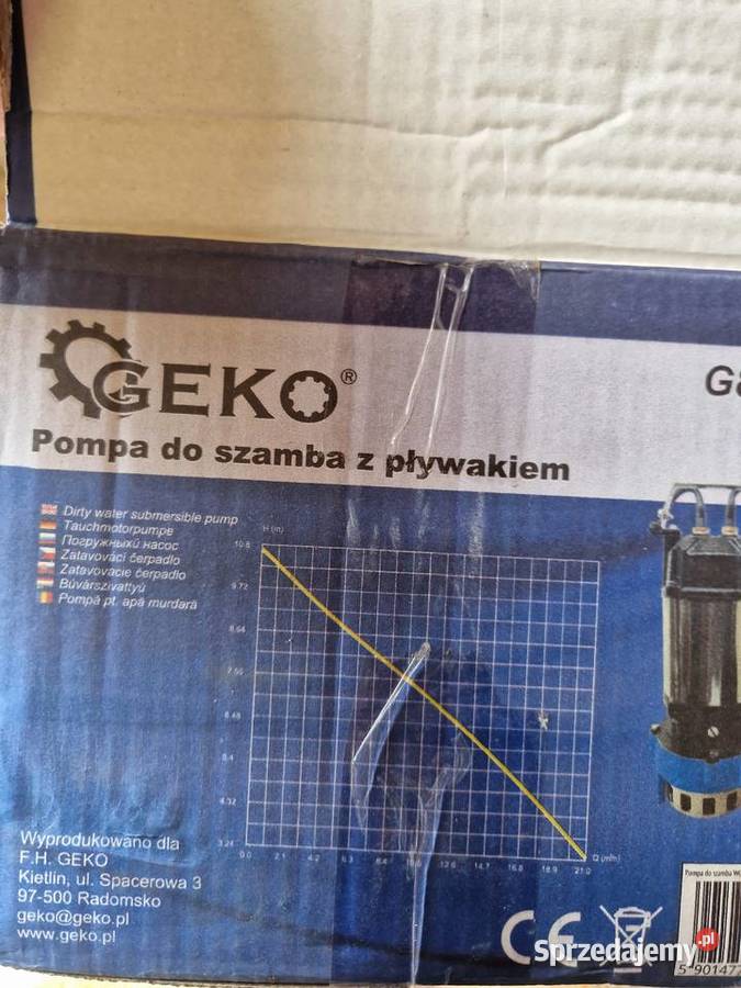 Geko Pompa do szamba z pływakiem G81441 Głogowa