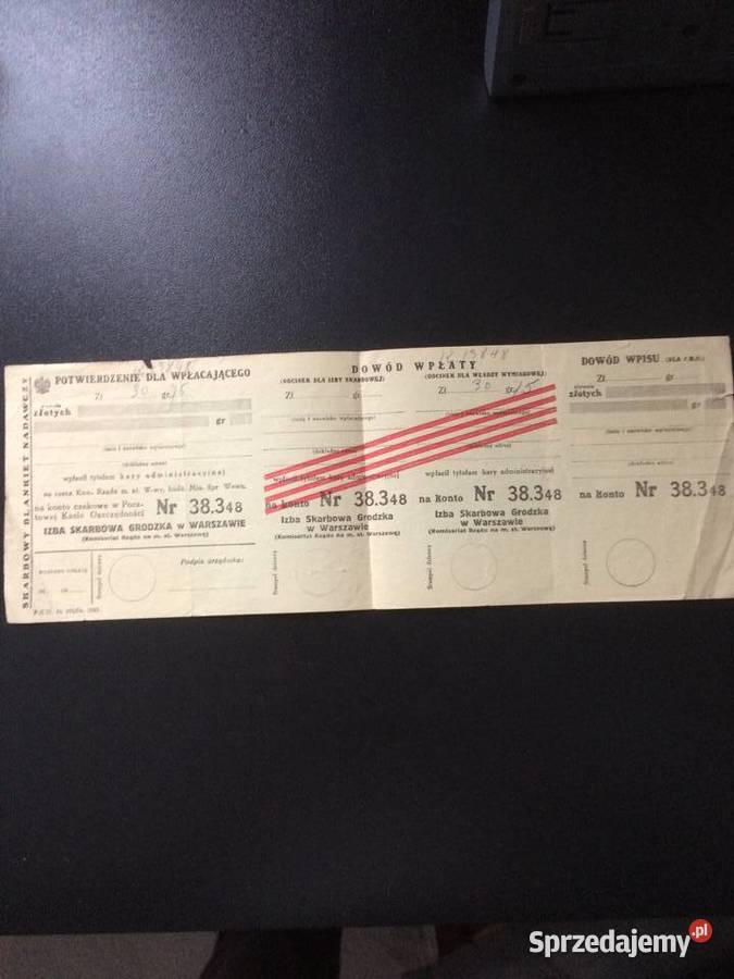 241 Skarbowy Blankiet Nadawczy Szczecin
