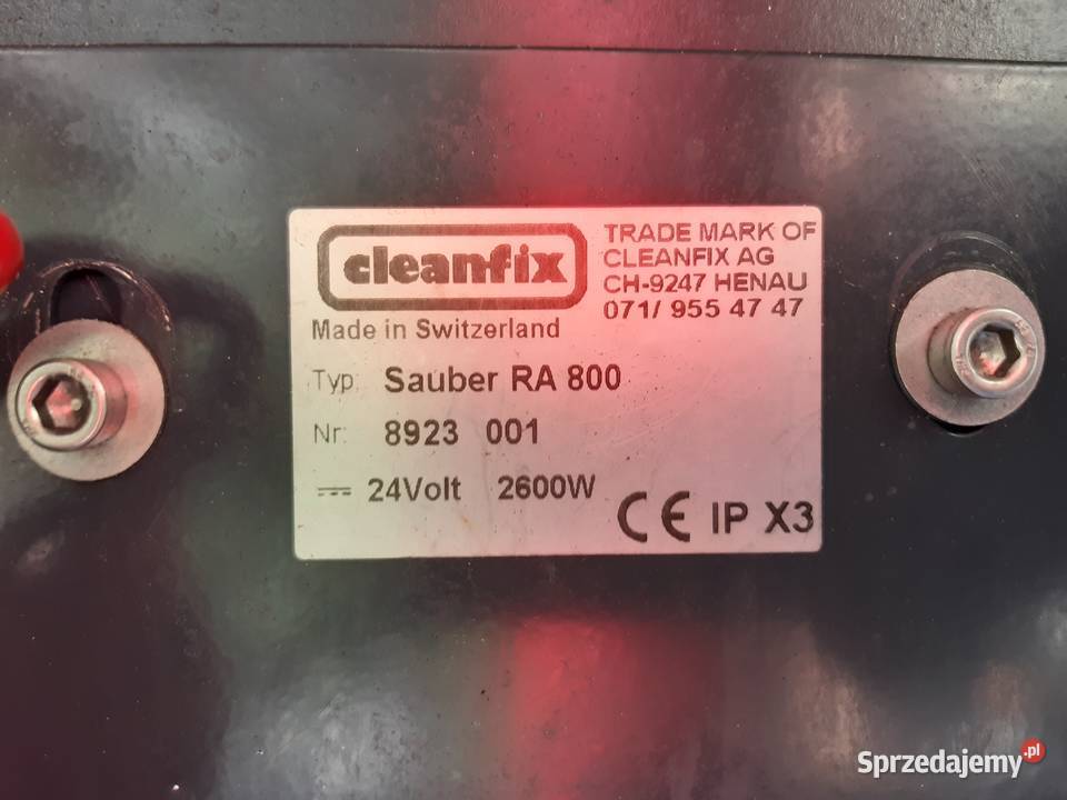 Szorowarka Cleanfix Sauber RA 800 NOWA Pozostałe Pieszyce