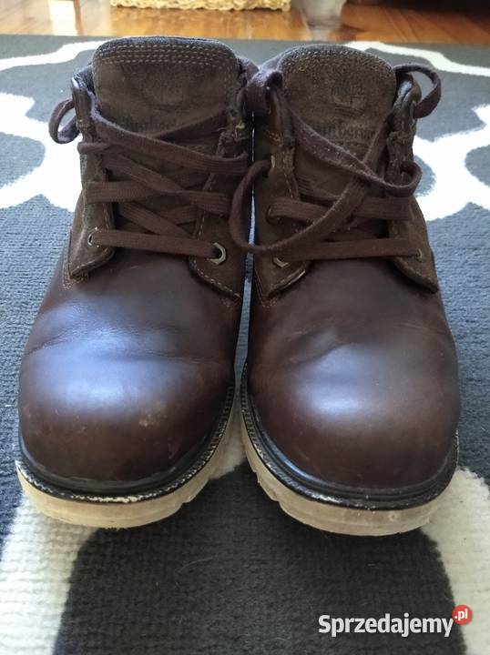 Męskie skórzane Timberland Waterproof brązowy/beżowy