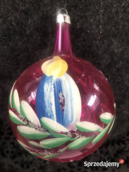 Kmpl 9 ręcznie malowane bombki choinkowe PRL małopolskie Kraków