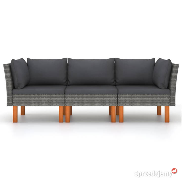 3osobowa sofa ogrodowa z poduszkami polirattan mazowieckie Warszawa