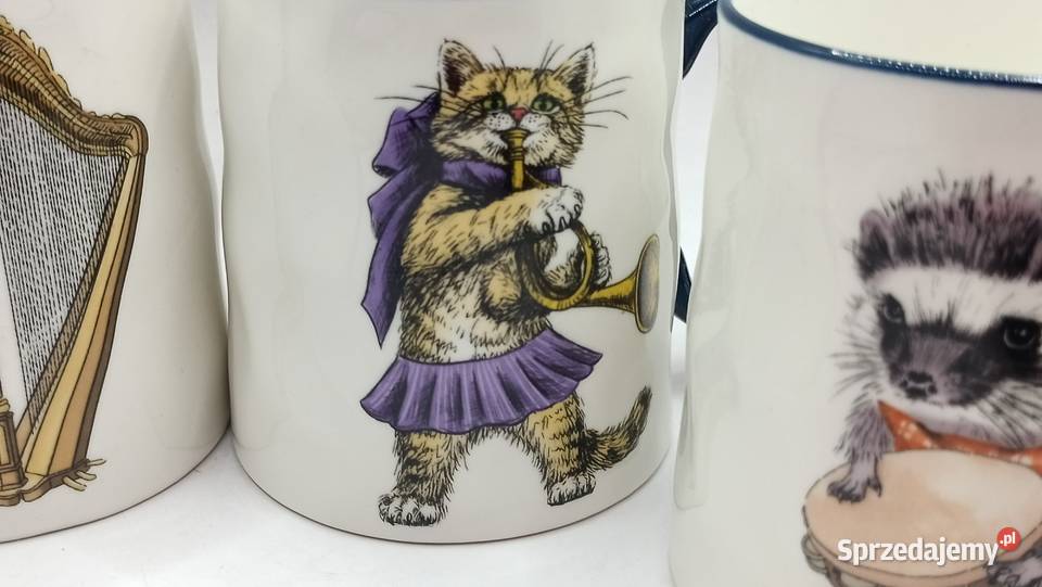 Cztery muzyczne kubki ze zwierzętami lubelskie Zamość