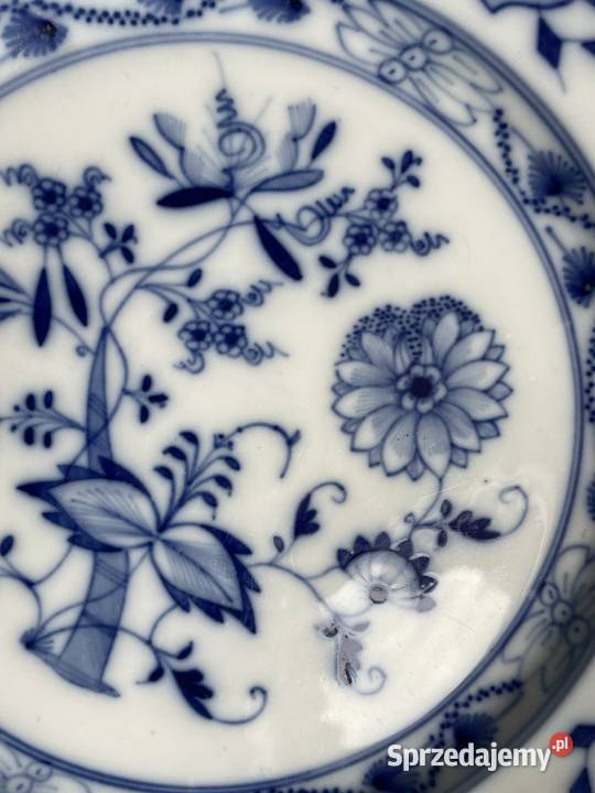 Talerz Meissen Miśnia wzór cebulowy vintage