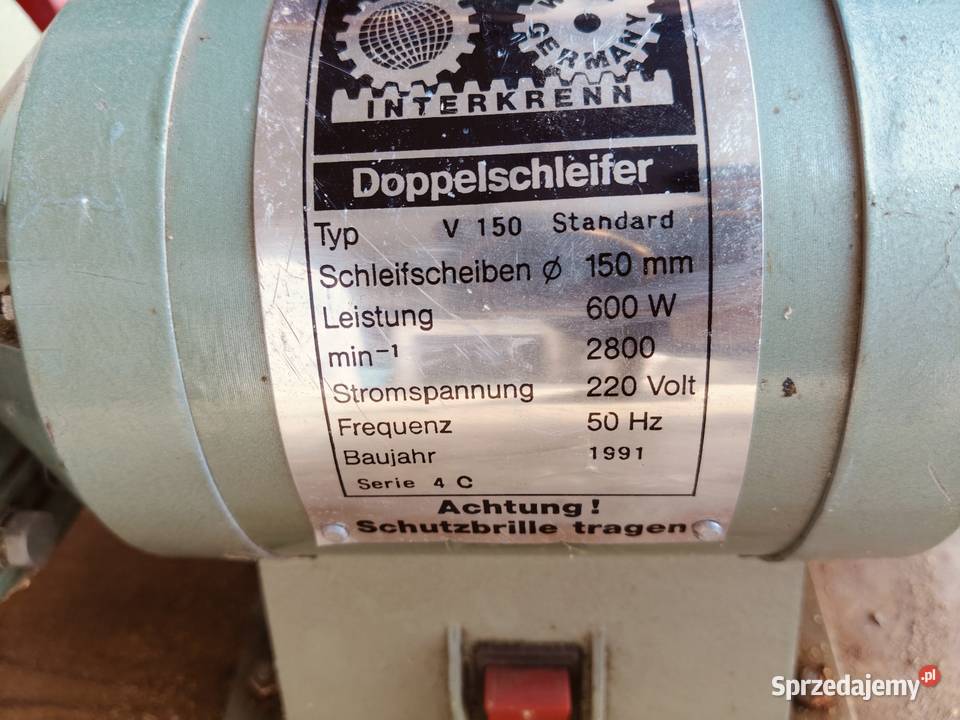 Szlifierka stołowa stara niemiecka 600v Sandomierz
