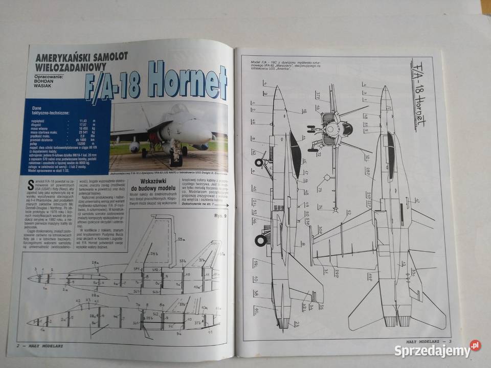 Mały Modelarz 10111999 amerykański samolot FA18 Dąbrowa Górnicza sprzedam