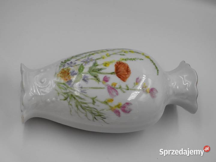 Piękny porcelanowy wazon sygnowany niemiecki Inowrocław