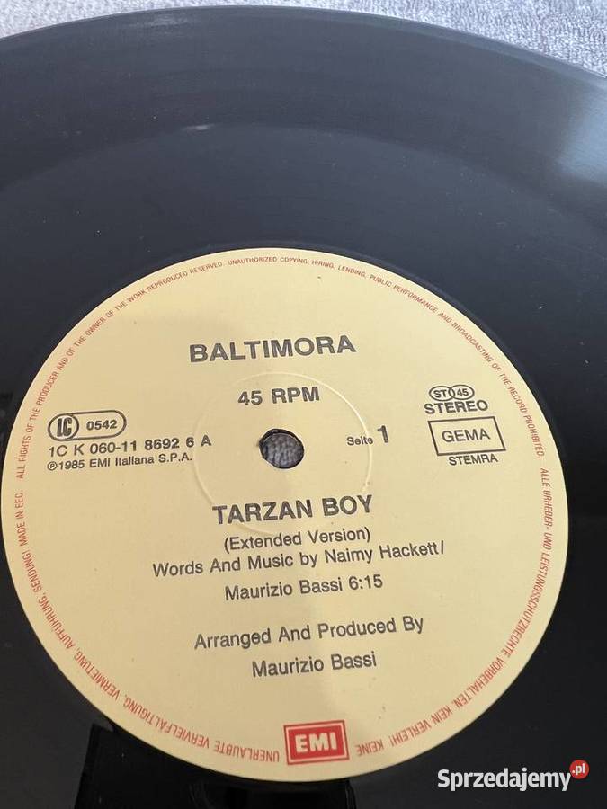 Płyta winylowa Baltimora Tarzan boy HIT