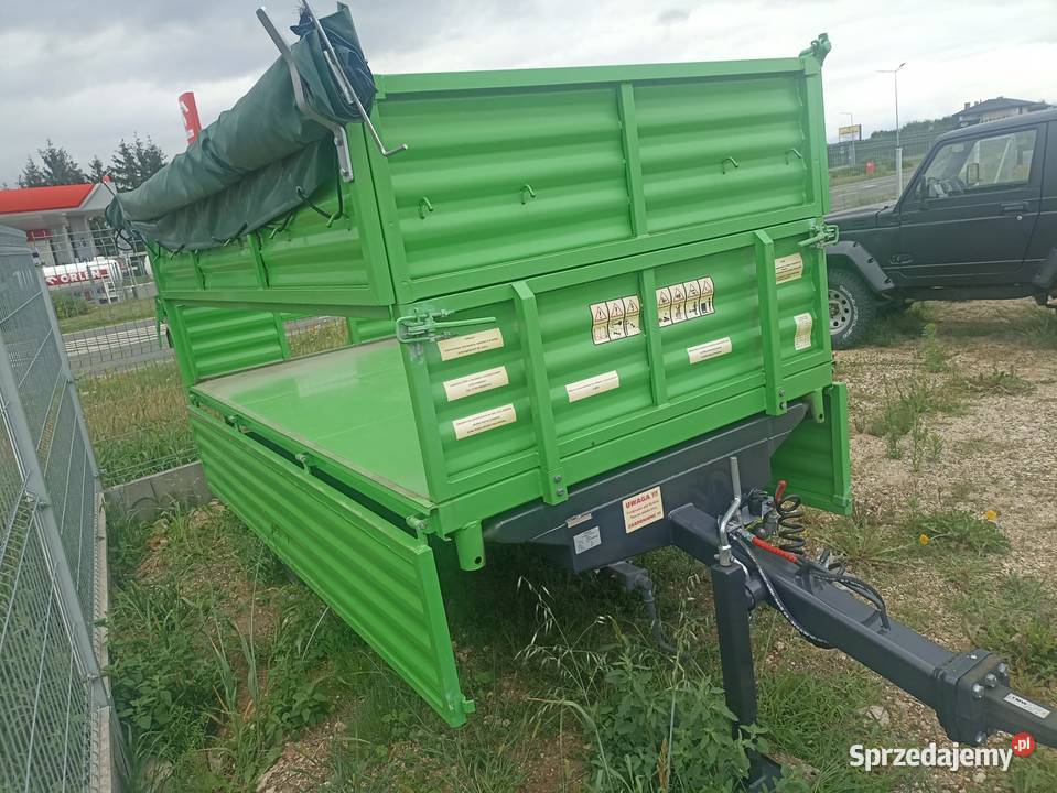 Przyczepa jednoosiowa z kiprem 3 stronnym nieuszkodzony Modliborzyce