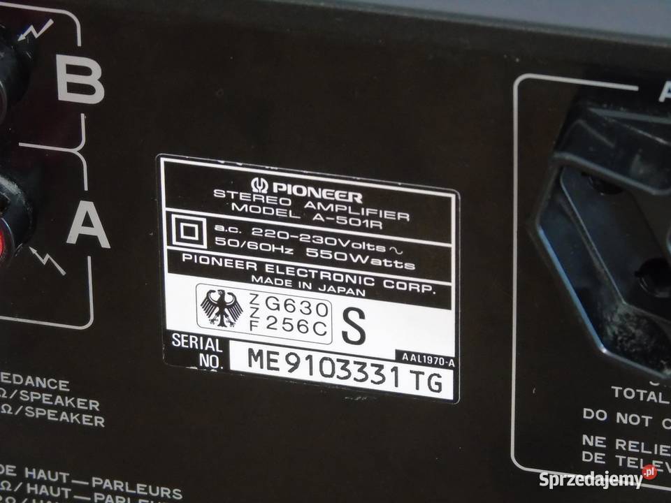 Wzmacniacz Pioneer A501R mocny 550 wat ładny sprzedam