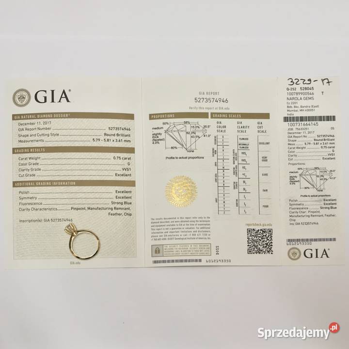 TIFFANYCo Pierścionek złoty 14K brylant 075ct mazowieckie