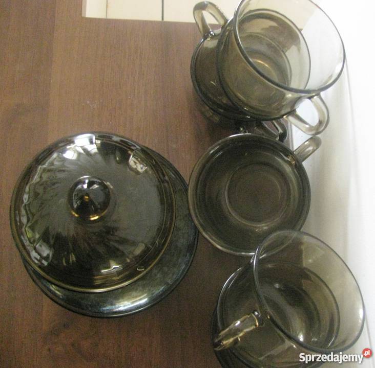 Zestaw do kawyherbaty komplet szklany Arcoroc br odcienie brązowego mazowieckie Warszawa