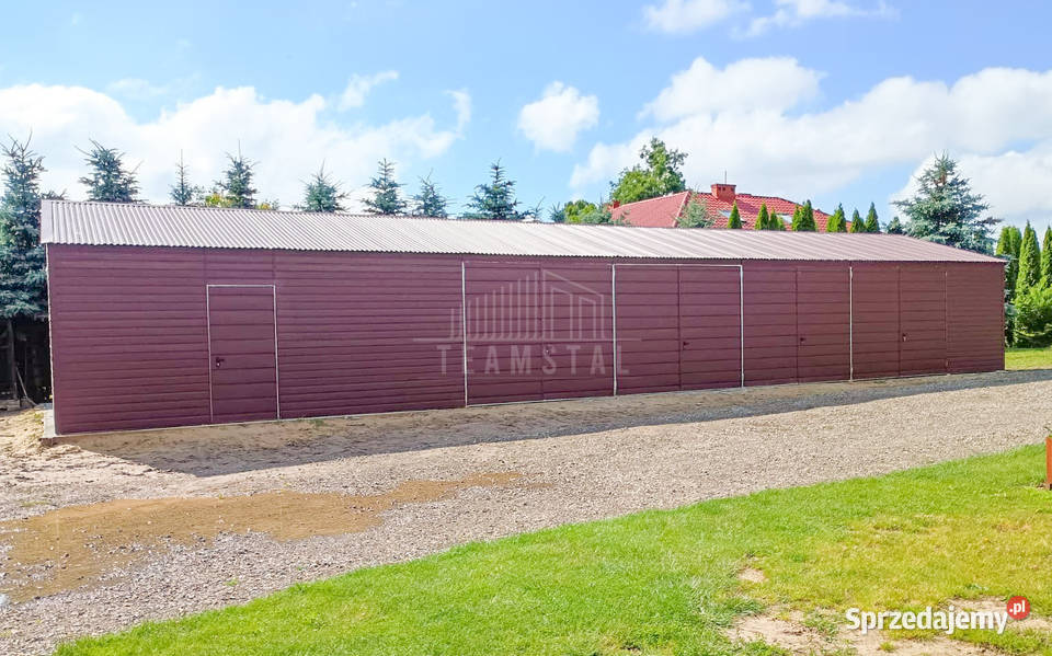 Hala Garaż Blaszany 20x6m 4x Brama Drzwi TS692 Gdańsk