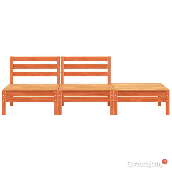 Ogrodowa sofa 3osobowa woskowy brąz lite drewno Krzesła ogrodowe mazowieckie