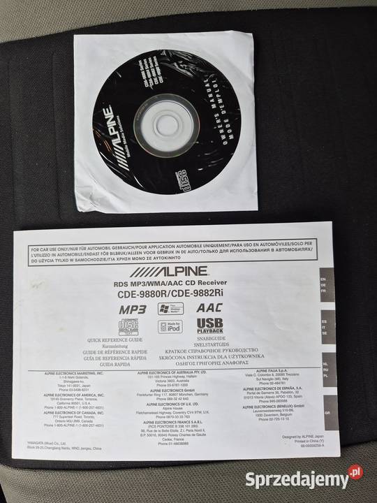 Radio samochodowe Alpine CDE 9880R 9882R Pozostałe Poznań sprzedam