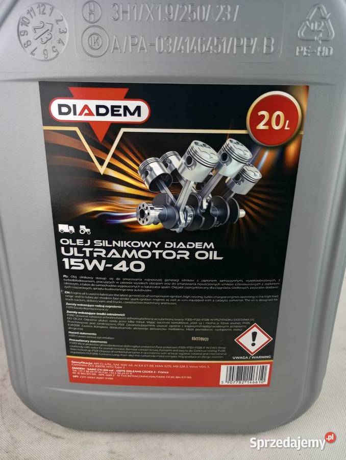 Olej silnikowy Diadem UltraMotor 15W40 20L Józefin