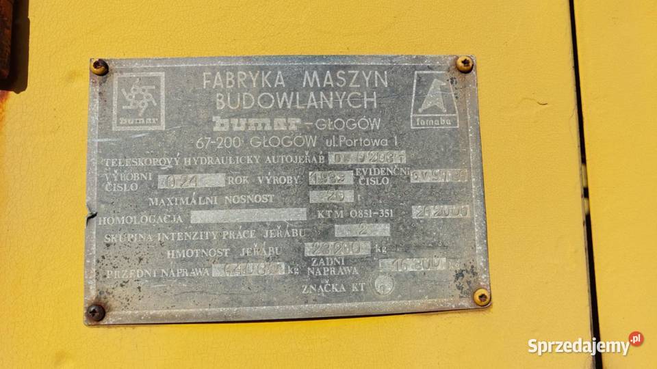 żuraw dźwig tatra 20 ton Jaworzno