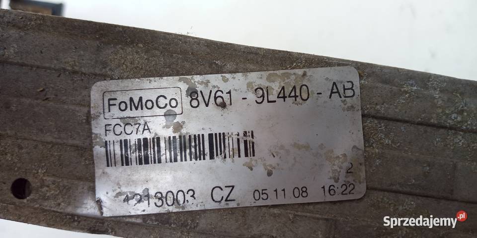 INTERCOOLER FORD FOCUS 1620 TDCI 8v619l440ab Motoryzacja małopolskie Krzeszowice
