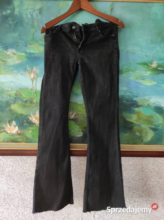 spodnie dżinsy szarpane dzwony szerokie nogawki Kielce