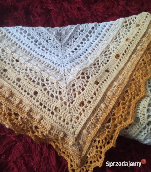 Chusta szydełkowa rękodzieło łódzkie Drzewica