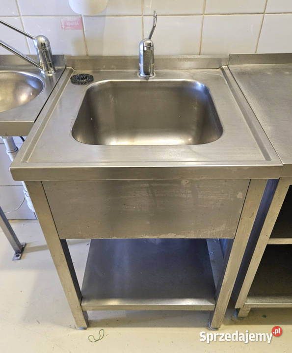 Zlew gastronomiczny 60x60 z BATERIĄ ŁOKCIOWĄ Pszczyna