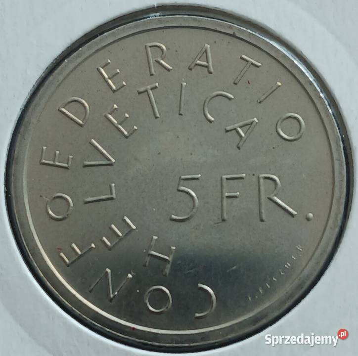 5 Franków Szwajcaria 1975 rEuropejski Ochrony wielkopolskie Konin