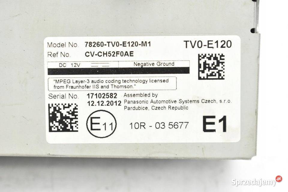 WYŚWIETLACZ EKRAN CIVIC IX 78260TV0E120M1 osobowe Liczniki i zegary lubelskie