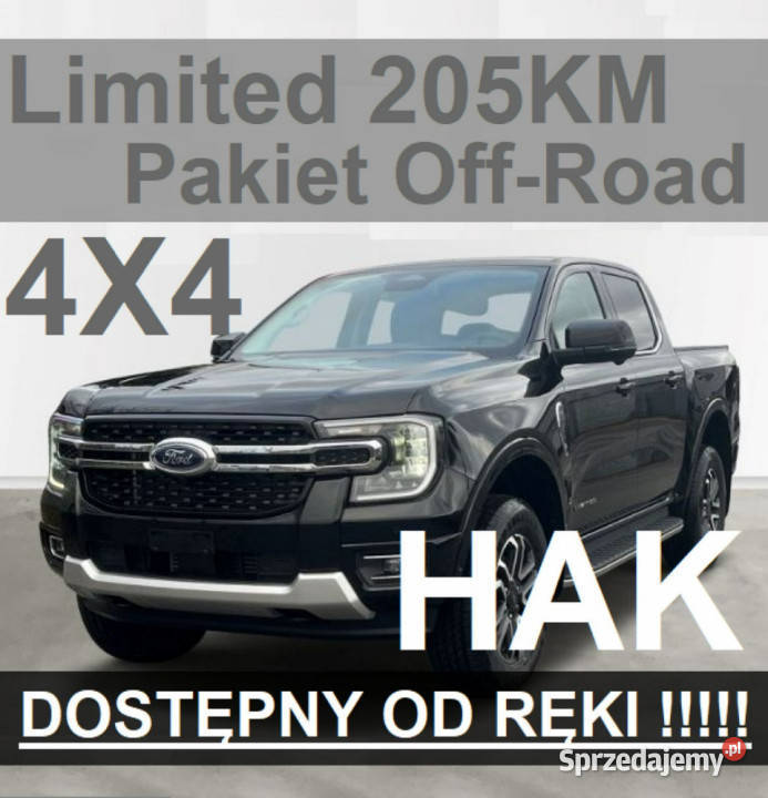 Ford Ranger Hak Limited 205 4x4 Pakiet OffRoad 205KM Samochody osobowe Szczecinek