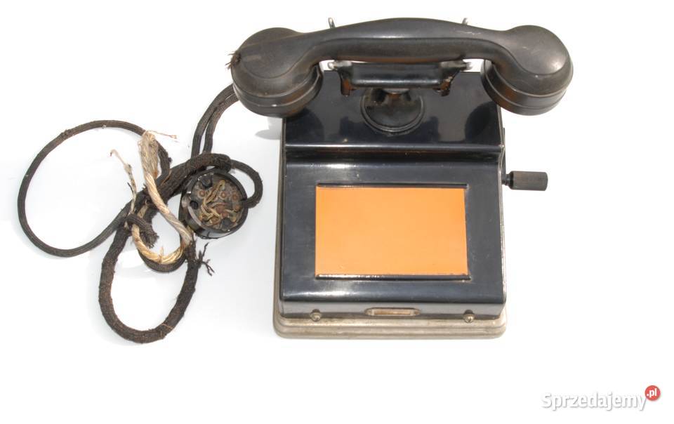 Stary telefon przedwojenny na korbę antyk unikat Cieszyn