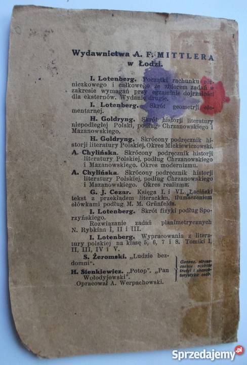 GRAŻYNA Powieść Litewska 1928 Adam Mickiewicz Antyki, Sztuka, Kolekcje zachodniopomorskie Rewal