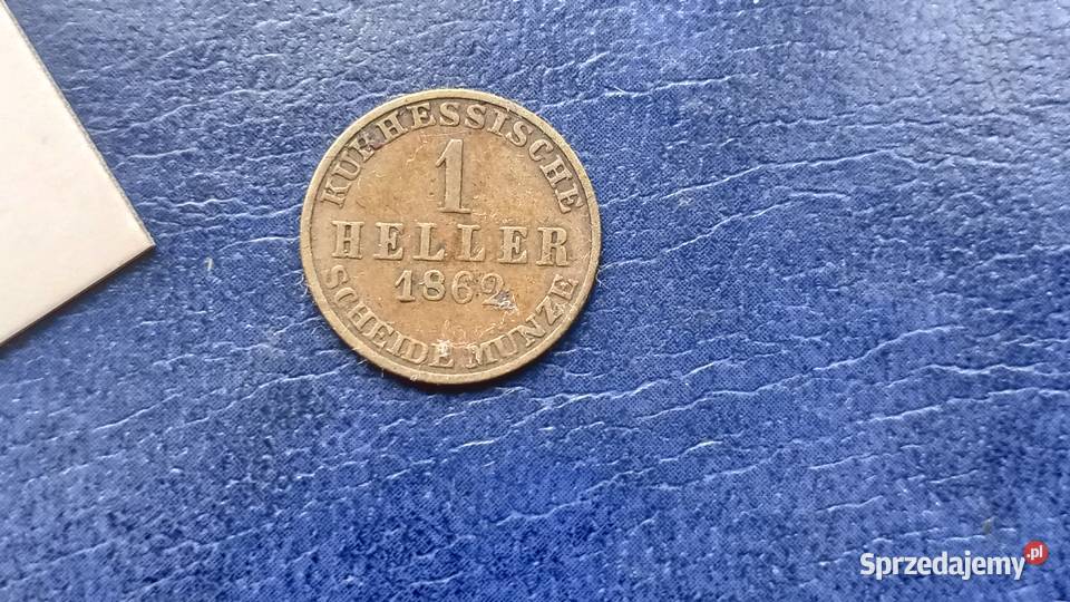 Stare monety 1 heller 1862 NIemcy Hesja