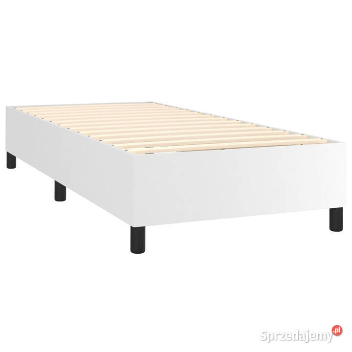 Łóżko kontynentalne z materacem i LED biała 90cm sprzedam