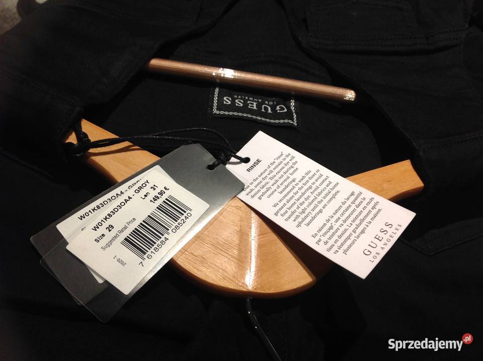 Czarny Kombinezon Jeans Damski GUESS 29 NOWY lubuskie Nowa Sól