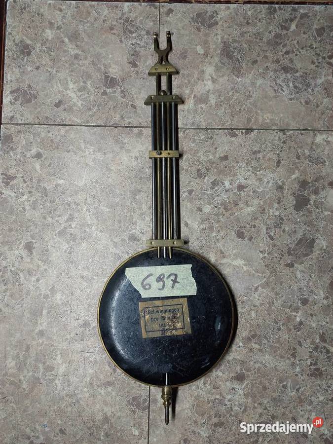 697 Wahadło zdobione starego zegara Junghans 115 Antyki Tczew