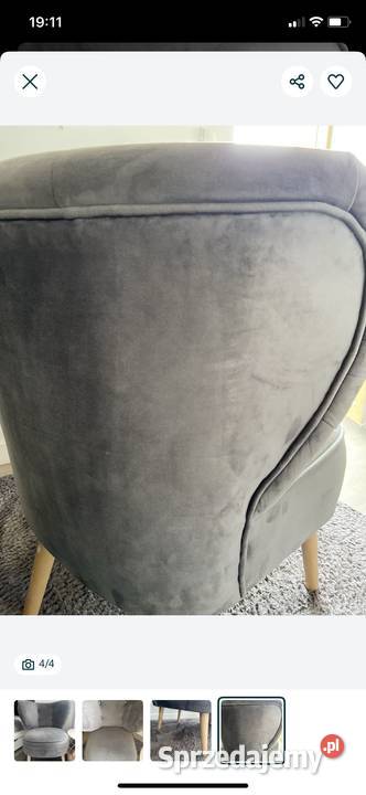 Fotel szary Ikea 52cm Fotele opolskie Opole