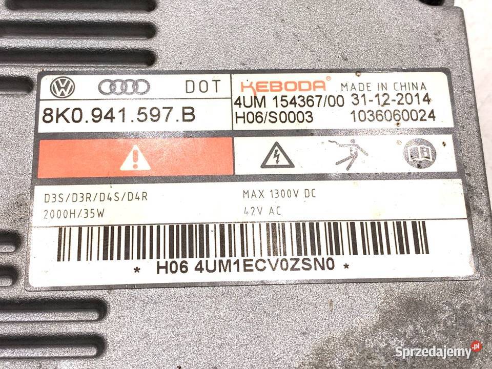 PRZETWORNICA XENON AUDI Q7 4L 8K0941597B 0616 podkarpackie