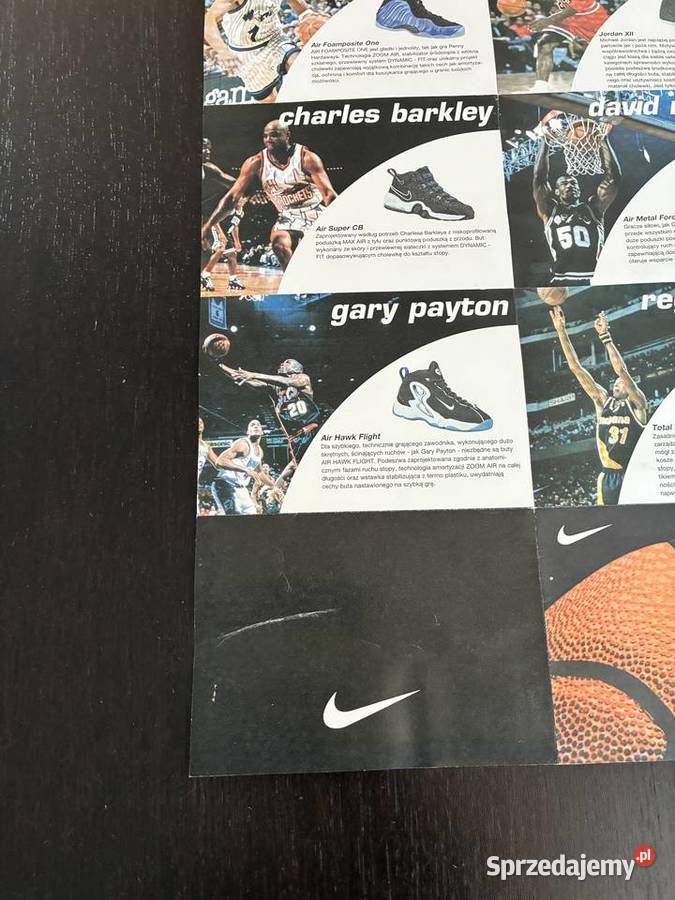 Plakat dwustronny Nike Just Do It 1997 S Pippen wielokolorowy Elbląg