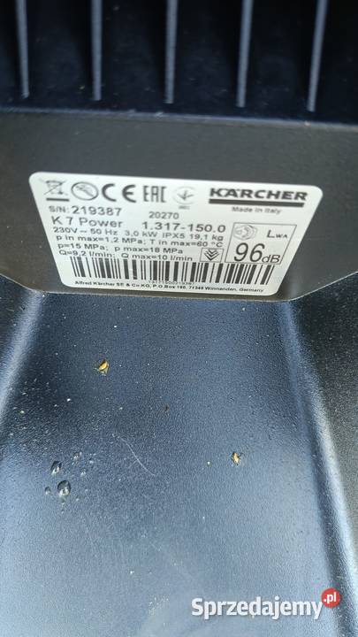 Myjka Karcher K 7 Power 150 bar Gwarancja Narzędzia Radom