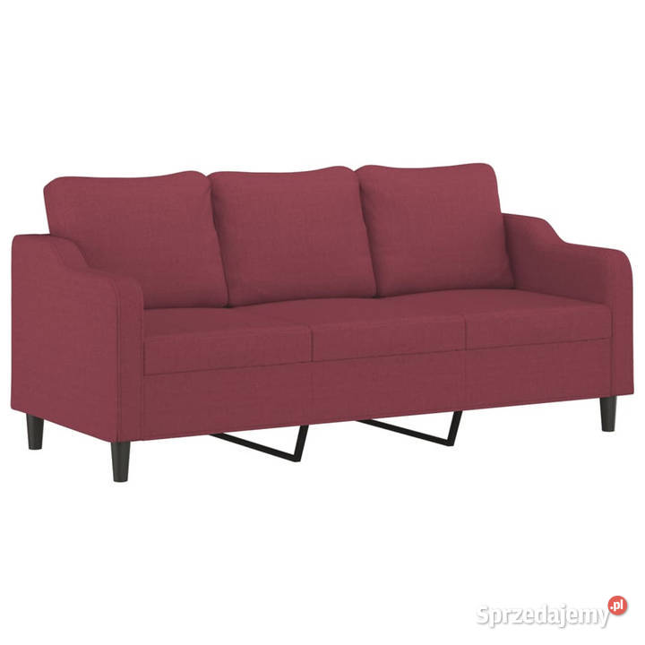 3osobowa sofa z podnóżkiem winna czerwień 180 Warszawa