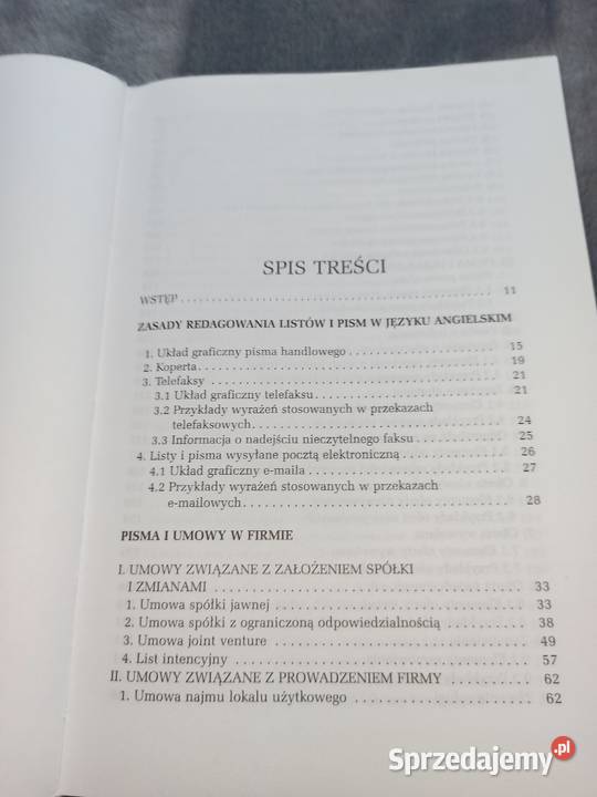 Wzory korespondencji handlowej i umów w języku mazowieckie Warszawa sprzedam