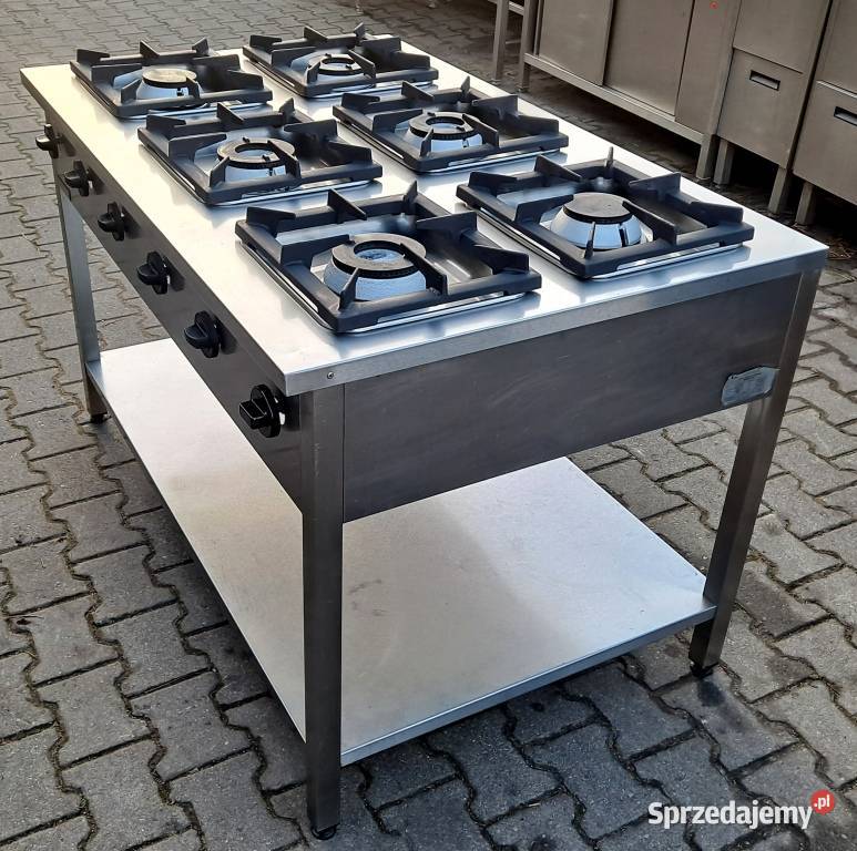 KUCHNIA GAZ 6 PAL KROMET DUŻA MOCNA 42 KW M1286N Gastronomia Nowe Skalmierzyce