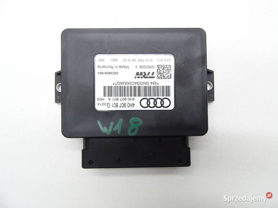 MODUŁ STEROWNIK HAMULCA RĘCZNEGO 4H0907801G AUDI Komputery