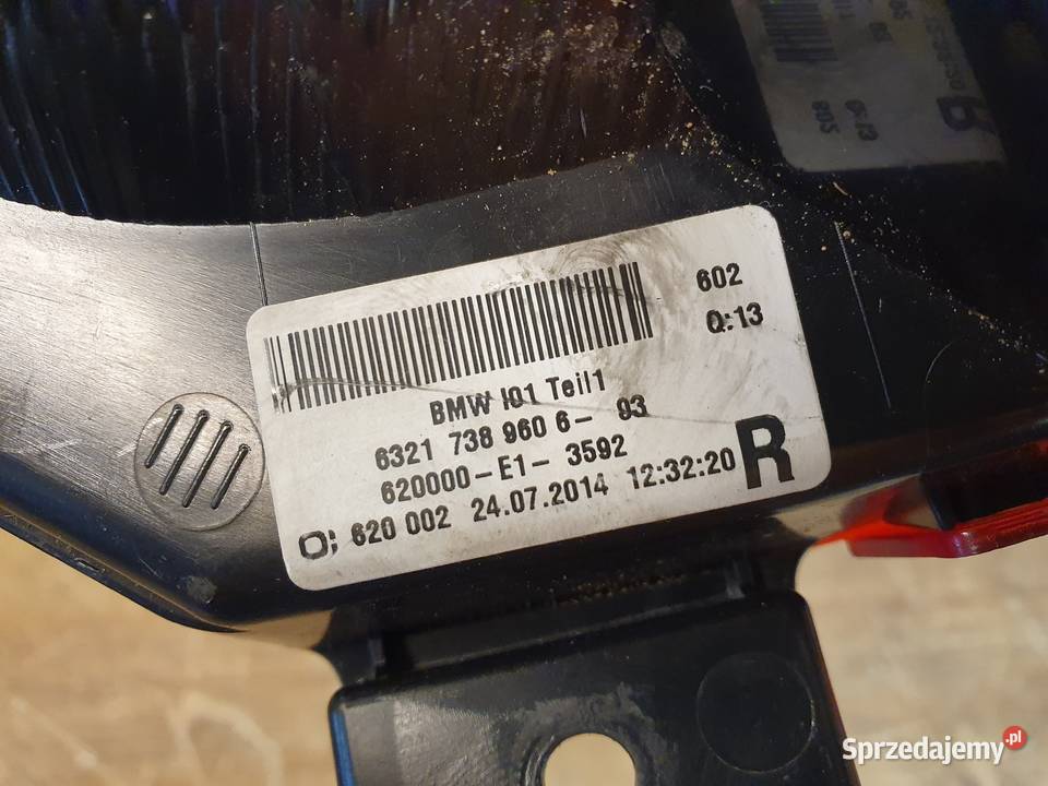 BMW I3 LAMPA PRAWA TYLNA PRAWY TYŁ 7389606 Międzychód
