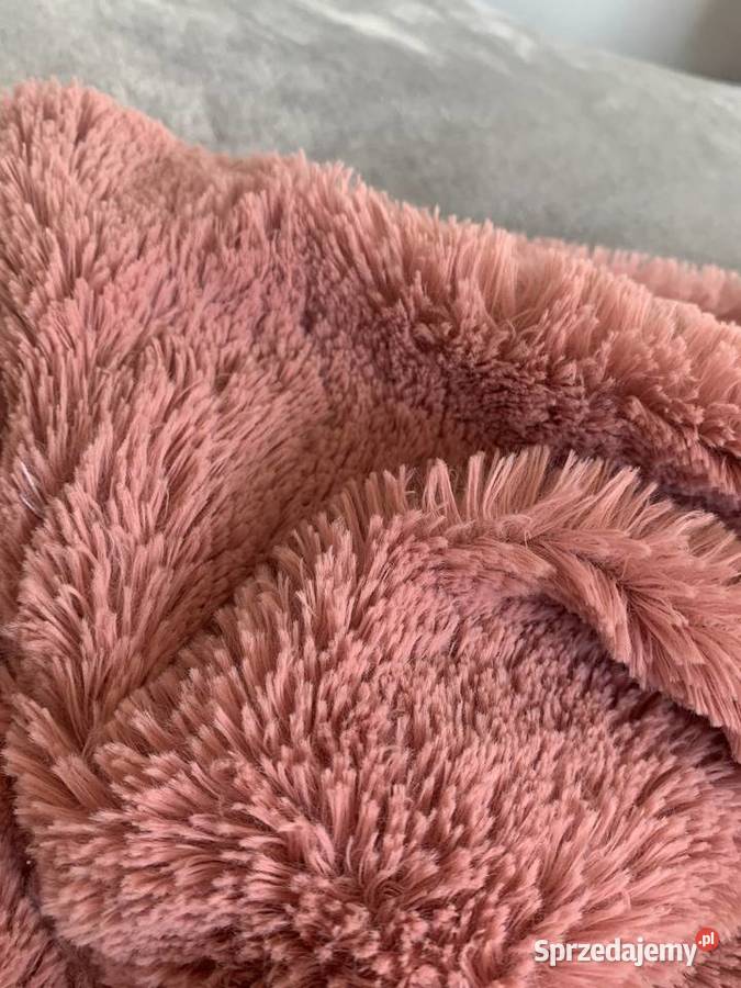 Miękki szal komin pluszowy różowy NOWY Jasło